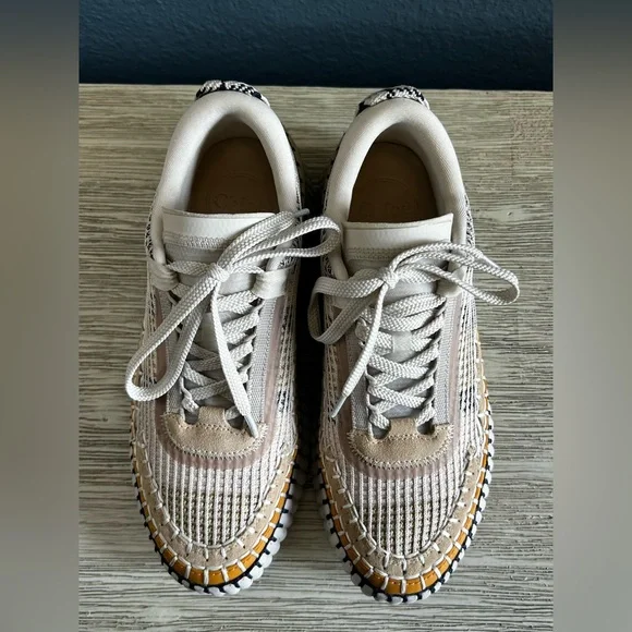 ✨CHLOE✨EXCELLENT CONDITION✨AVAILABLE NOW @ SAKS $895✨Nama Mixed Media Platform - Picture 12 of 13